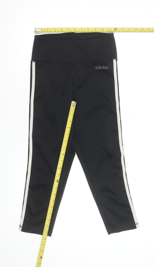Adidas Womens Black Climalite Capri Leggings Size S 8-10