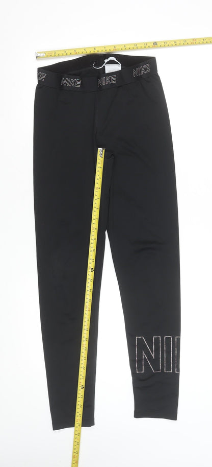 Nike Women's Black Dri-FIT Leggings Size M Athletic Performance