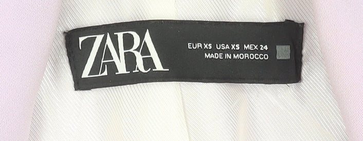 ZARA Women's Lilac Blazer XS Single-Breasted Long Jacket