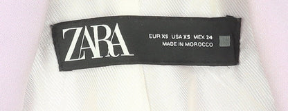 ZARA Women's Lilac Blazer XS Single-Breasted Long Jacket