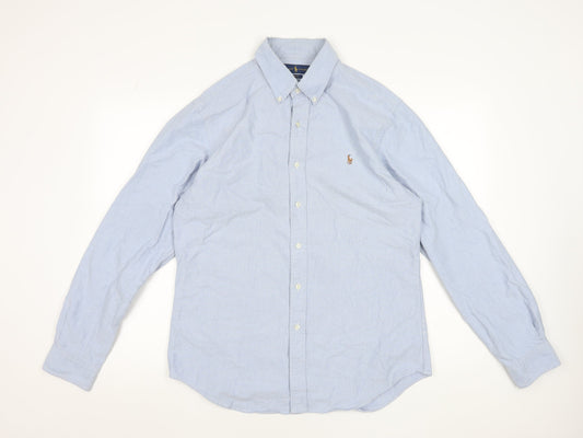 Ralph Lauren Men's Blue Slim Fit Oxford Cotton Dress Shirt L
