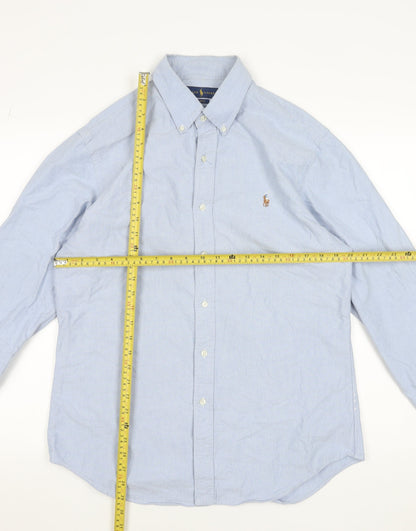 Ralph Lauren Men's Blue Slim Fit Oxford Cotton Dress Shirt L