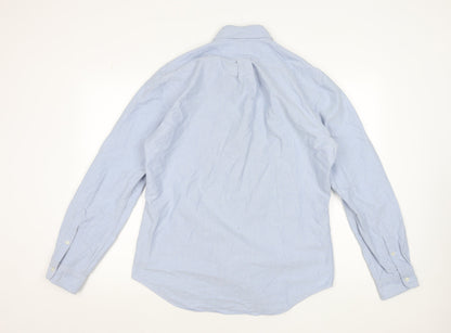 Ralph Lauren Men's Blue Slim Fit Oxford Cotton Dress Shirt L