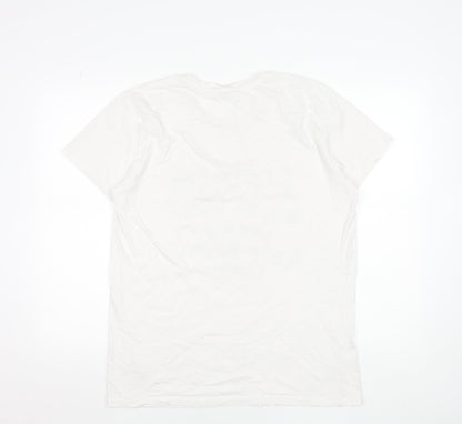 Womens UK Size L designed within denmark White Basic T-Shirt