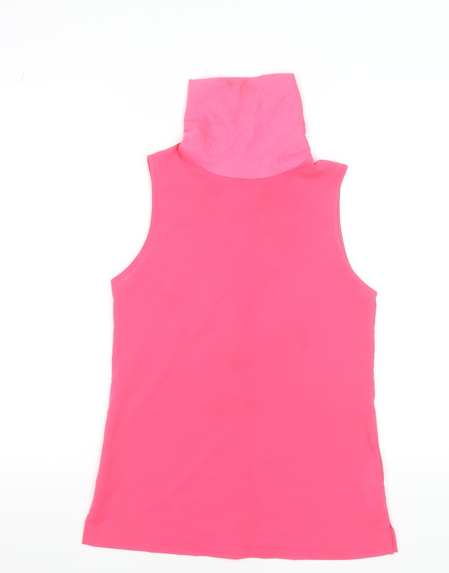 French Connection Women's Pink Sleeveless Roll Neck Tank Top XS