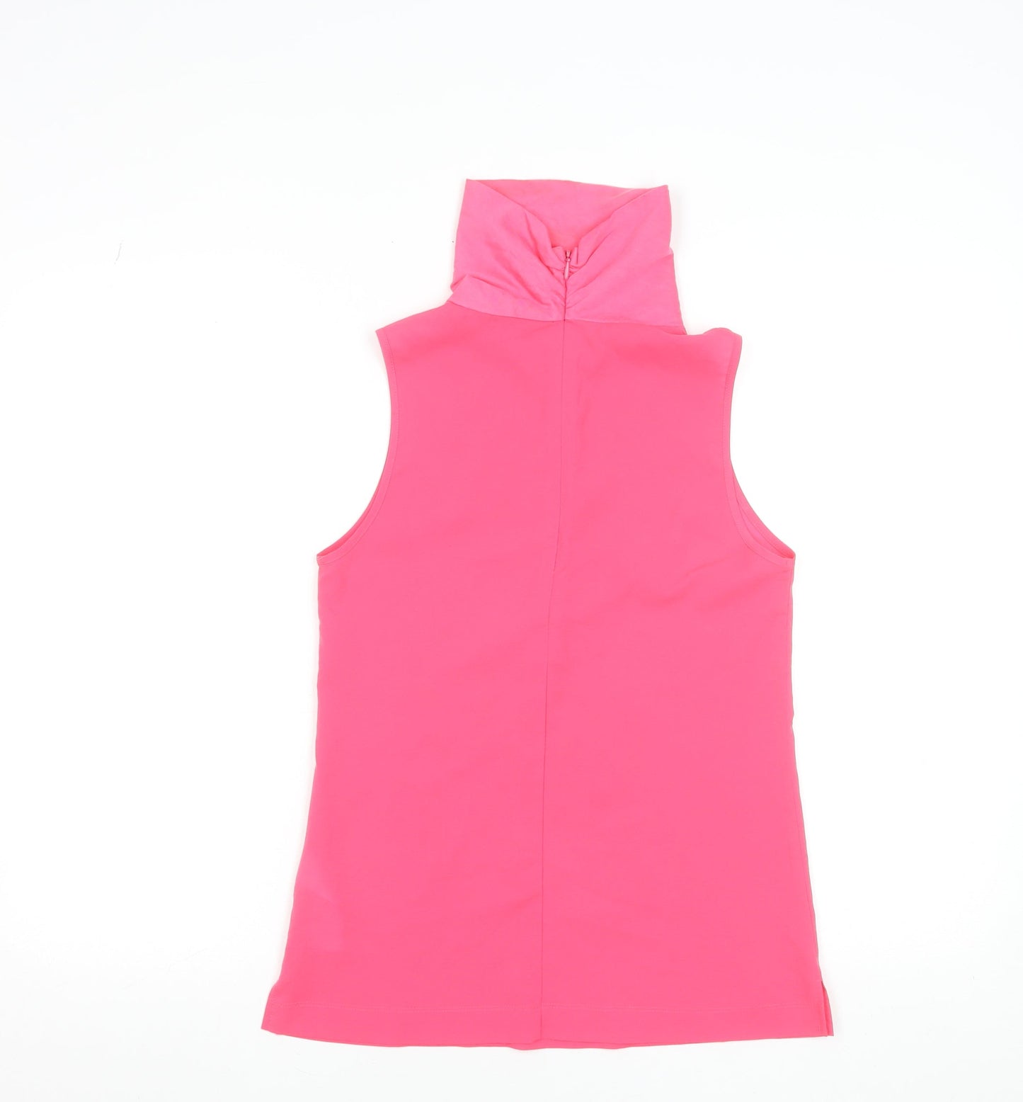 French Connection Women's Pink Sleeveless Roll Neck Tank Top XS