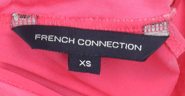 French Connection Women's Pink Sleeveless Roll Neck Tank Top XS