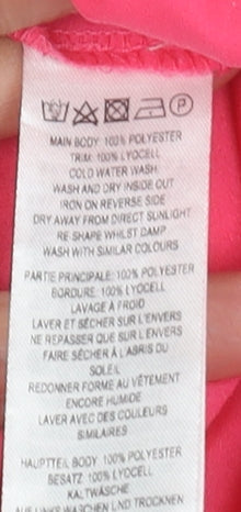 French Connection Women's Pink Sleeveless Roll Neck Tank Top XS