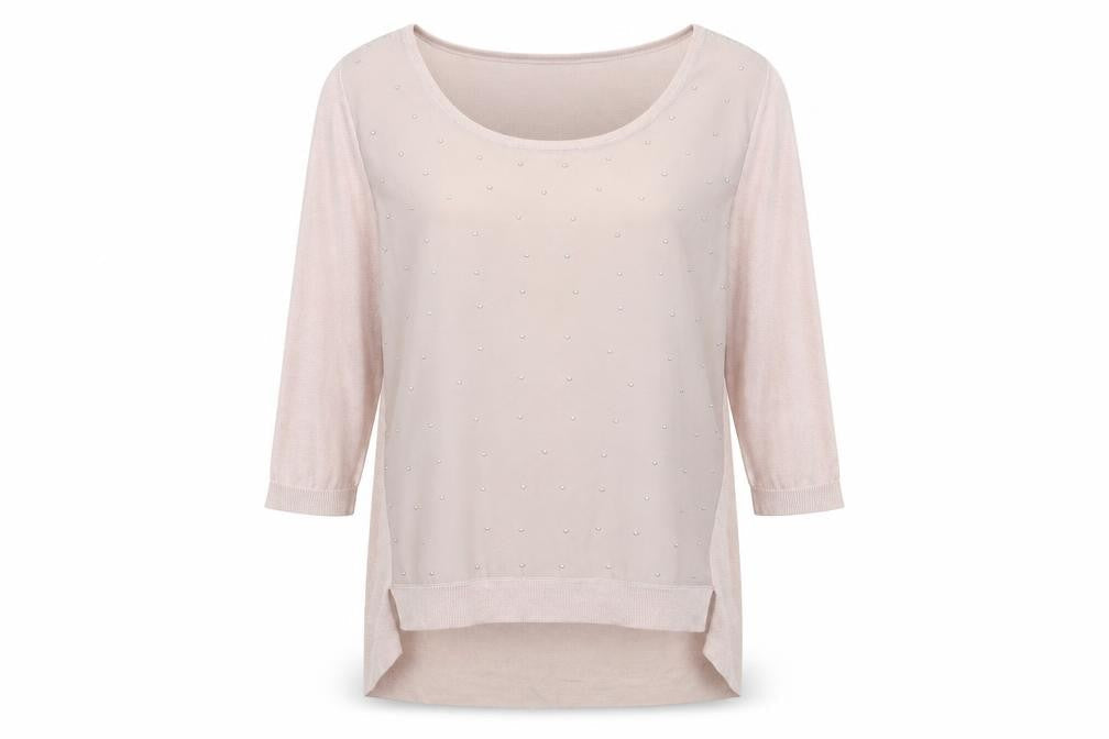 Womens UK Size 14 Warehouse Beige Basic T-Shirt