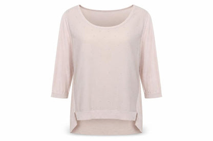 Womens UK Size 14 Warehouse Beige Basic T-Shirt