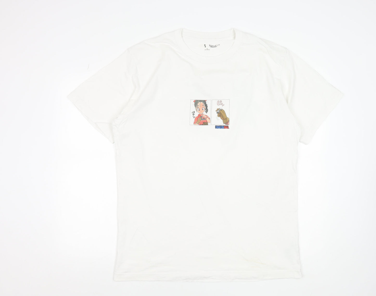 Uniqlo Men’s White Dragon Ball Anime Graphic Cotton T-Shirt XL