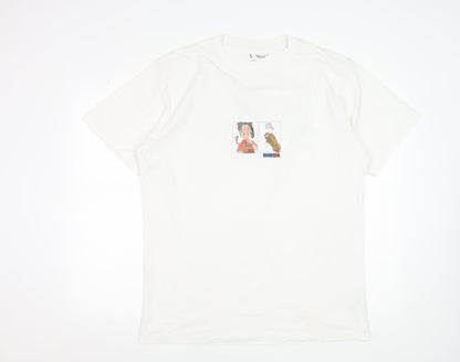 Uniqlo Men’s White Dragon Ball Anime Graphic Cotton T-Shirt XL