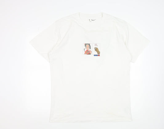 Uniqlo Men’s White Dragon Ball Anime Graphic Cotton T-Shirt XL