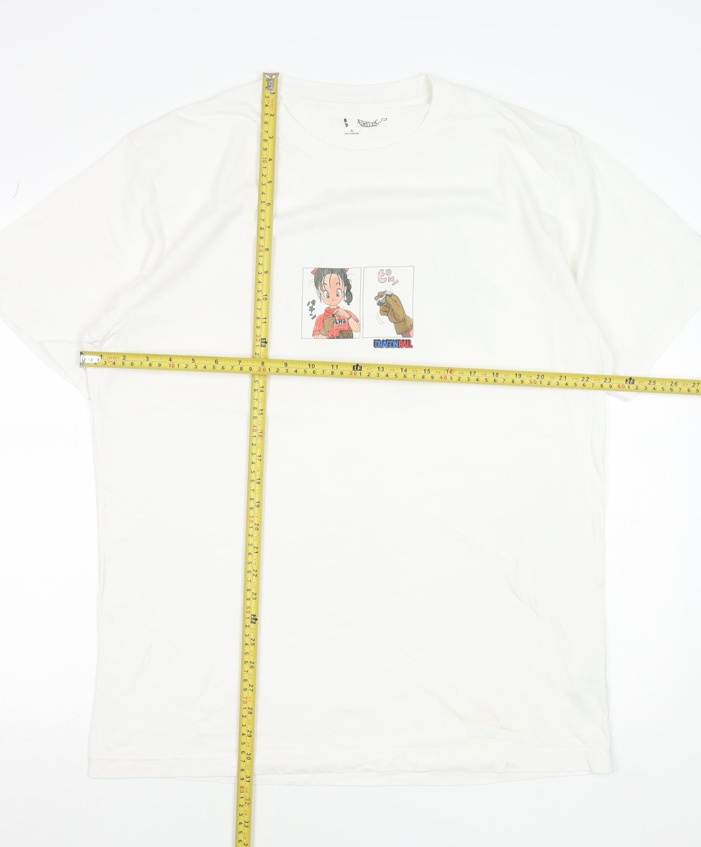Uniqlo Men’s White Dragon Ball Anime Graphic Cotton T-Shirt XL