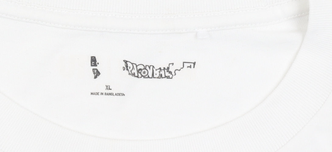 Uniqlo Men’s White Dragon Ball Anime Graphic Cotton T-Shirt XL