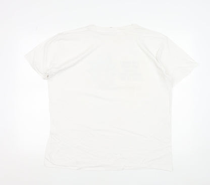 Rick and Morty Men's White XL Graphic Cotton T-Shirt