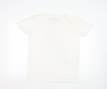 Jilted Generation Men's White Cotton Graphic Bird Art T-Shirt L