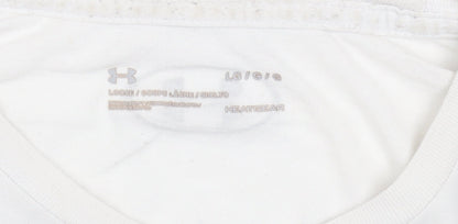 Under Armour Men's White Graphic Sports T-Shirt L Relaxed Fit