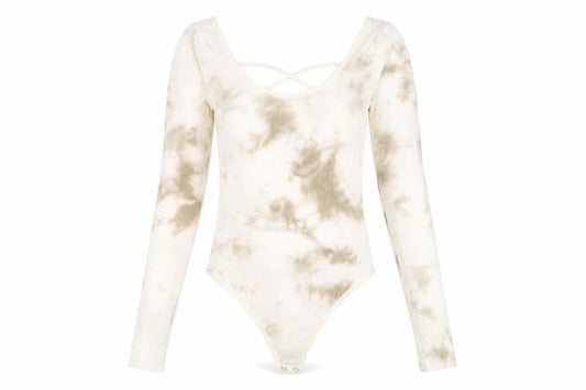 Womens UK Size 12 Stradivarius One-Piece Beige Bodysuit