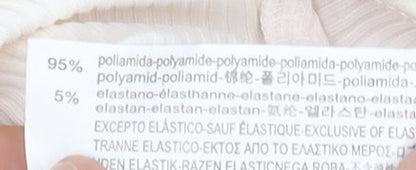 Stradivarius Womens Beige Tie Dye Long Sleeve Bodysuit Size 12