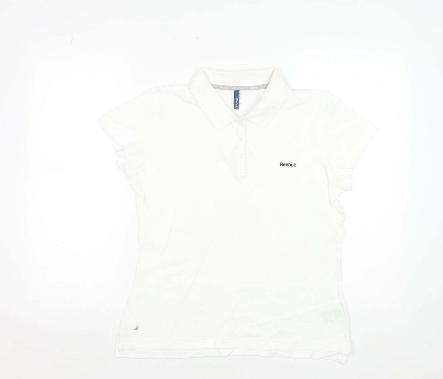Womens UK Size 14 Reebok White Basic Polo