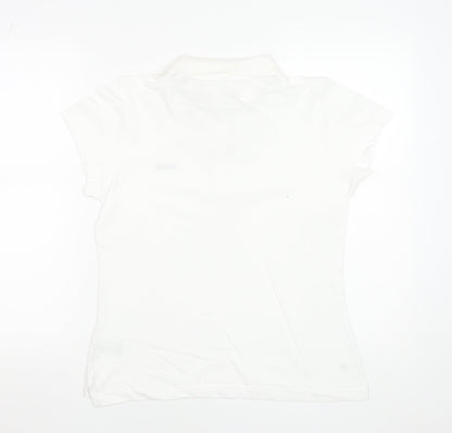 Womens UK Size 14 Reebok White Basic Polo