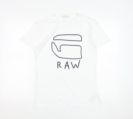 Mens UK Size S G-Star RAW White  T-Shirt