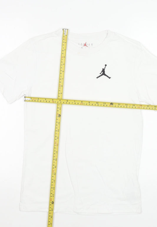 Jordan Teens White Cotton Crew Neck Short Sleeve Sports T-Shirt 12 Plus