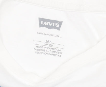 Boys UK Size 14 Years Levi's White Basic T-Shirt