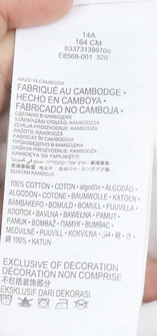 Boys UK Size 14 Years Levi's White Basic T-Shirt