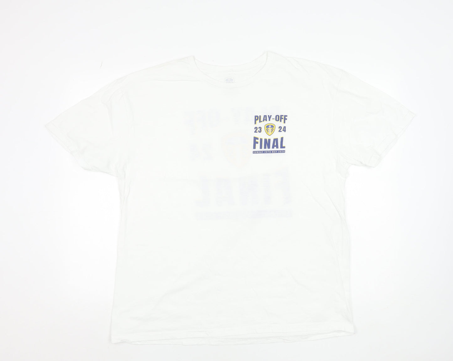 Leeds United Men's White XL Play-Off Final 23/24 Graphic T-Shirt