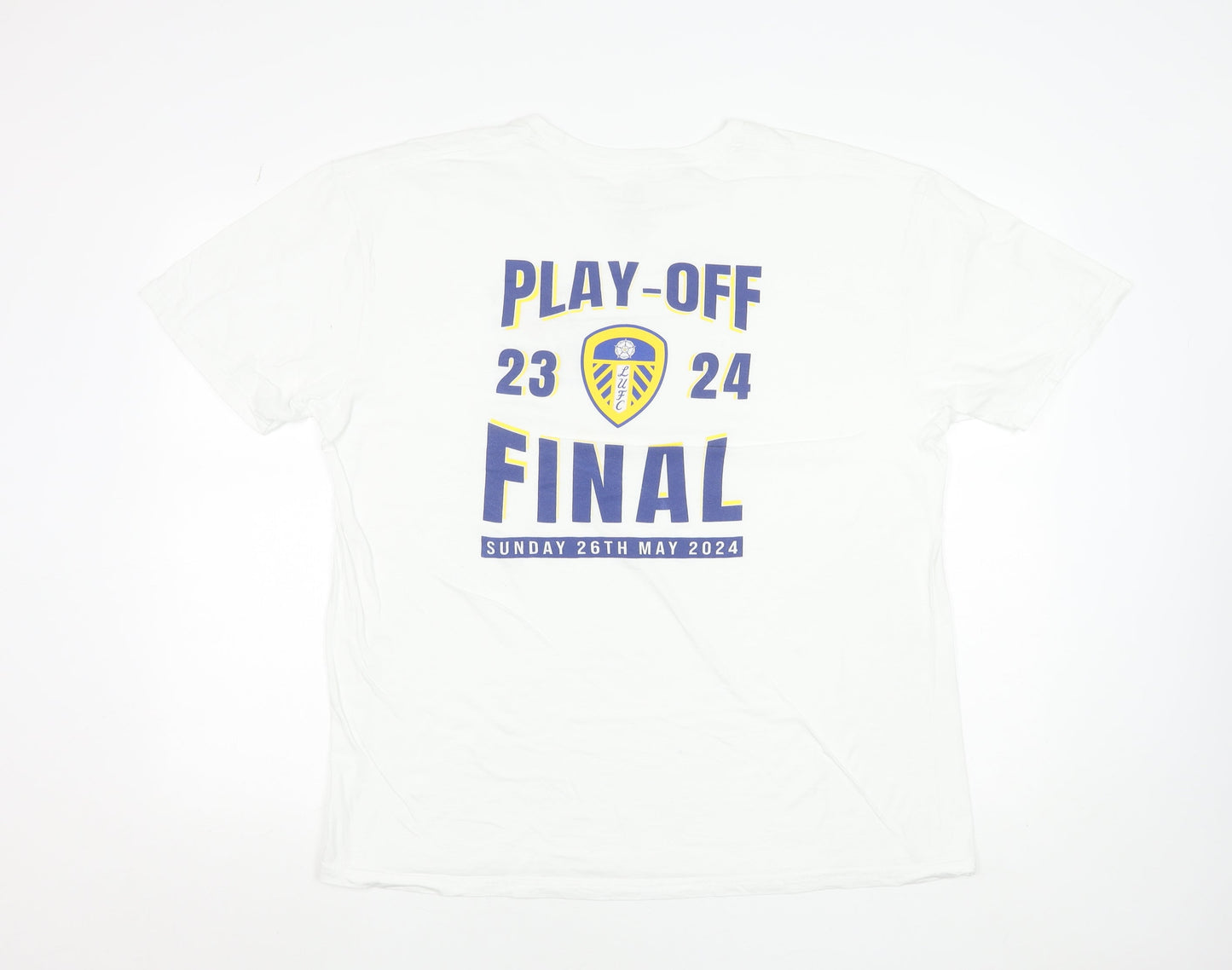 Leeds United Men's White XL Play-Off Final 23/24 Graphic T-Shirt