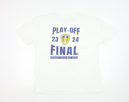 Leeds United Men's White XL Play-Off Final 23/24 Graphic T-Shirt
