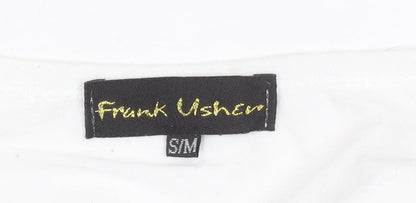 Womens UK Size S Frank Usher White Basic T-Shirt