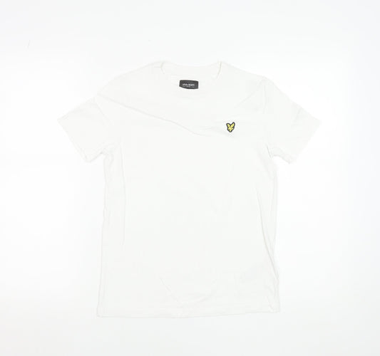 Boys UK Size 10-11 Years Lyle & Scott White Basic T-Shirt