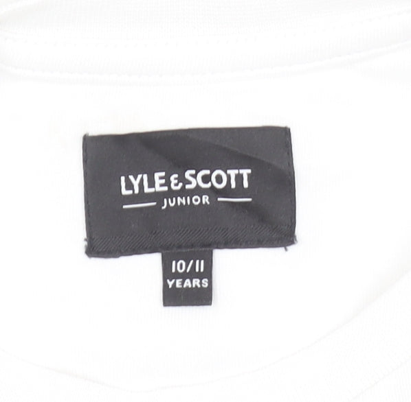 Boys UK Size 10-11 Years Lyle & Scott White Basic T-Shirt