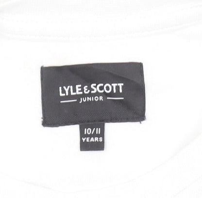 Boys UK Size 10-11 Years Lyle & Scott White Basic T-Shirt