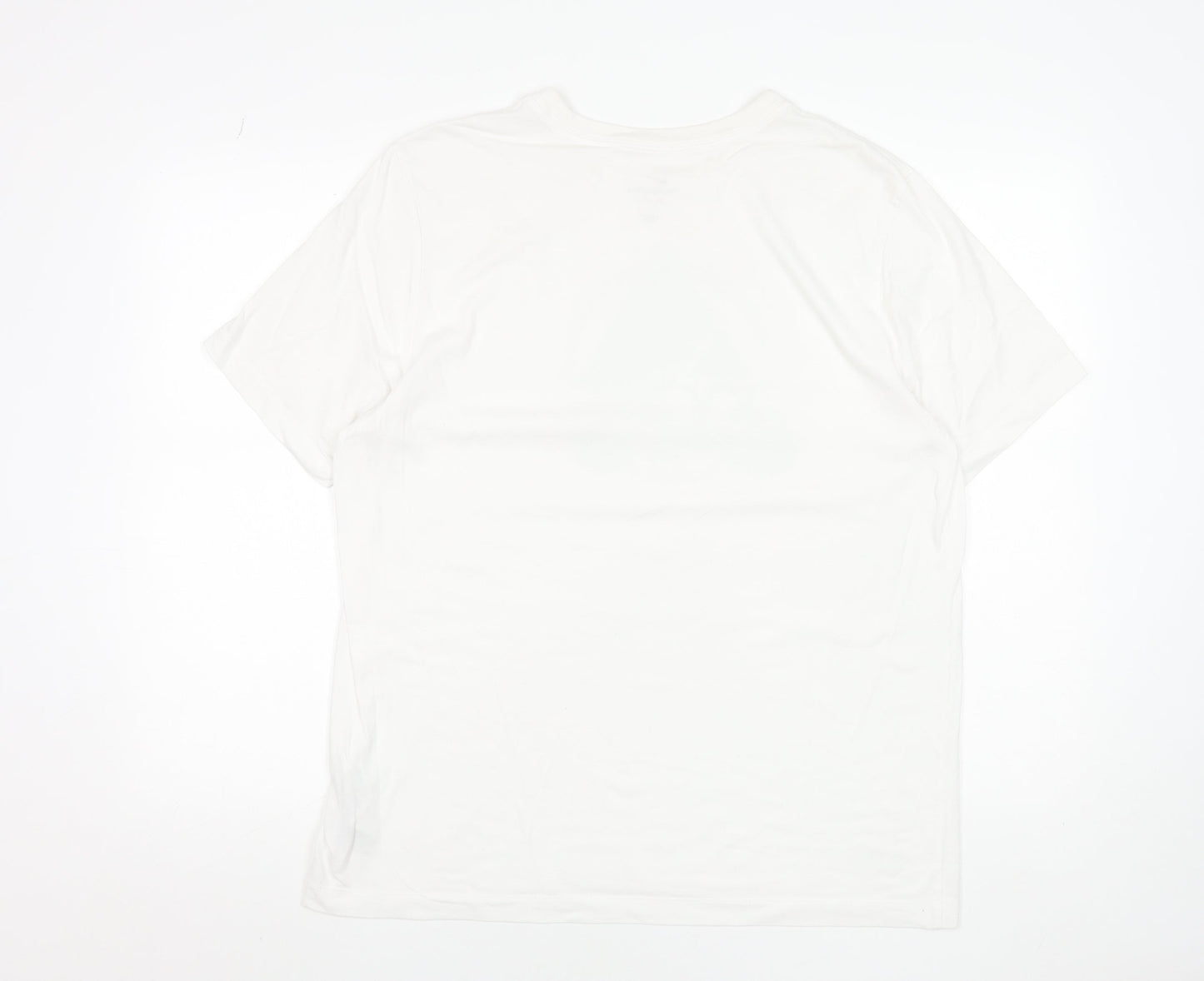 Nike Men's White Dri-FIT Graphic Sports T-Shirt L Regular Fit