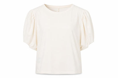 Womens UK Size 14 MNG Ivory Basic T-Shirt