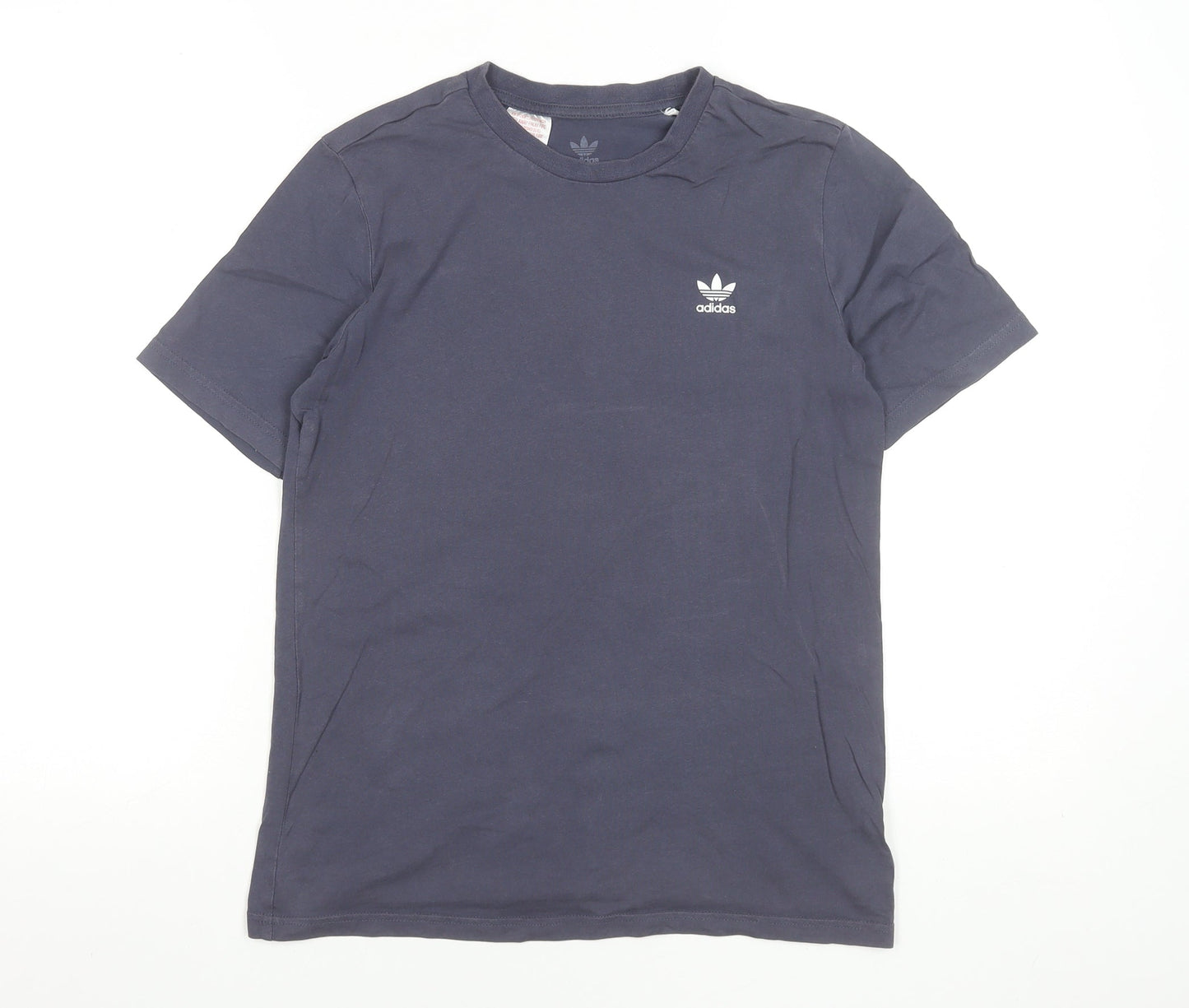 Adidas Boys Grey 12-13 Years Regular Fit Logo Cotton T-Shirt