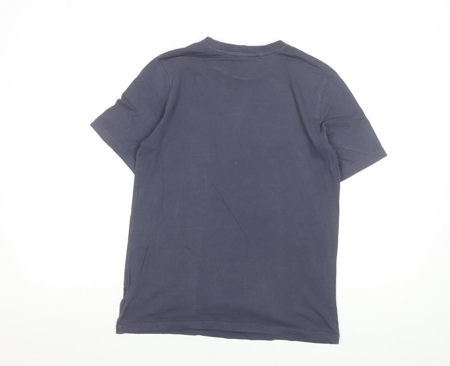 Adidas Boys Grey 12-13 Years Regular Fit Logo Cotton T-Shirt