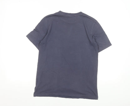 Adidas Boys Grey 12-13 Years Regular Fit Logo Cotton T-Shirt