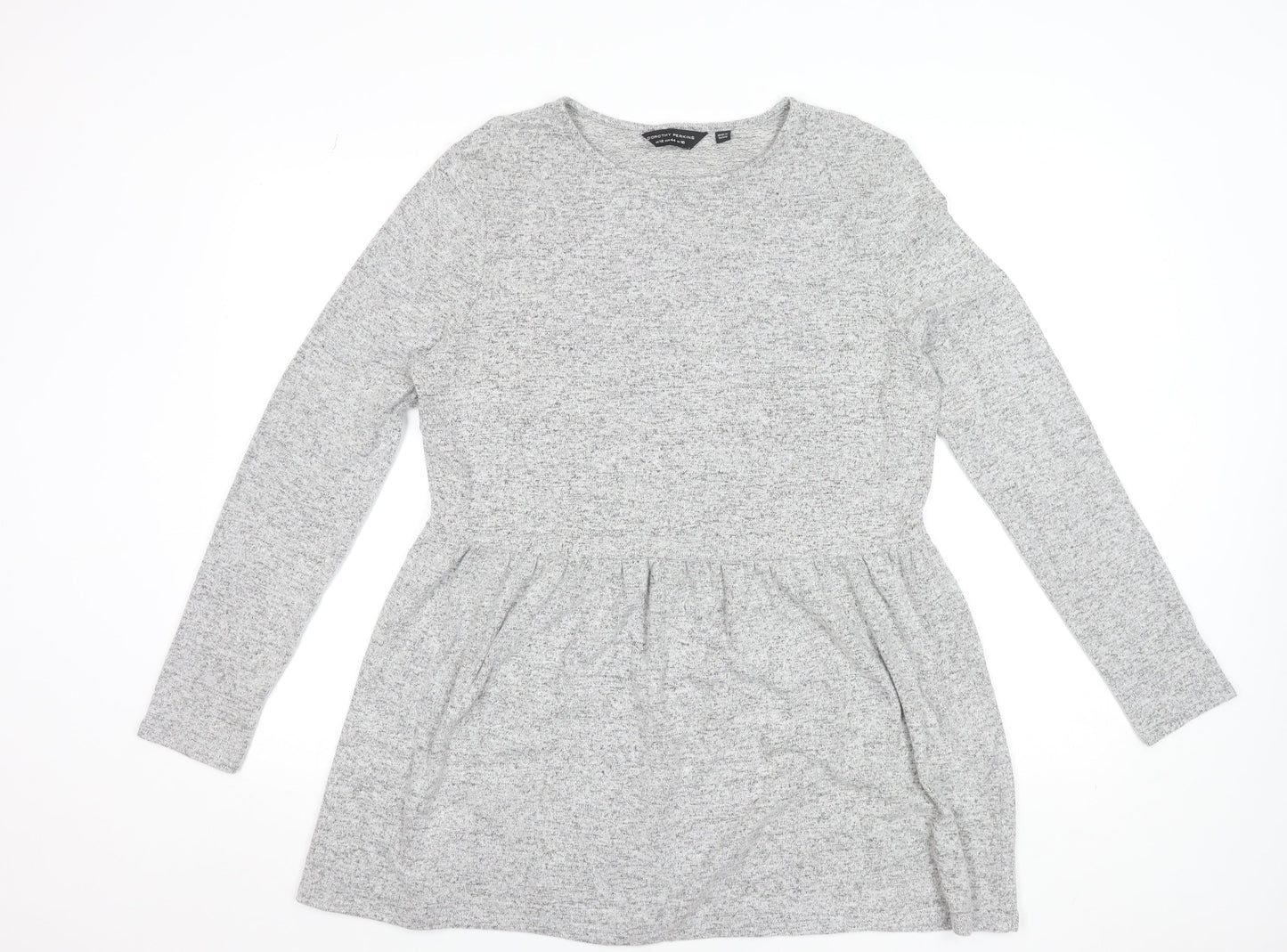 Womens UK Size 16 Dorothy Perkins Grey Tunic Blouse