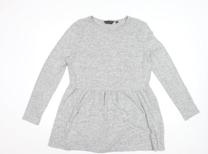 Womens UK Size 16 Dorothy Perkins Grey Tunic Blouse