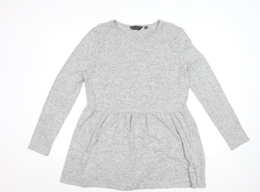 Womens UK Size 16 Dorothy Perkins Grey Tunic Blouse