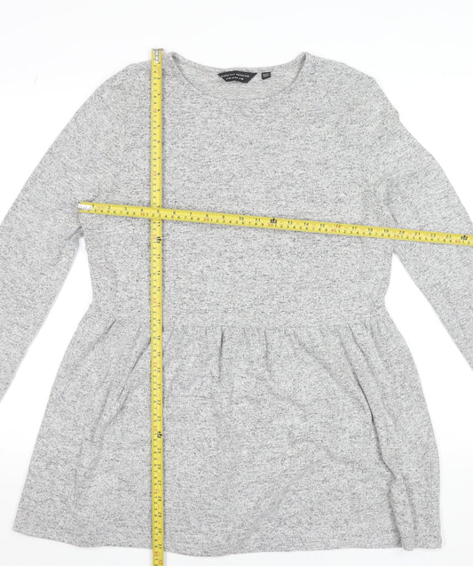 Womens UK Size 16 Dorothy Perkins Grey Tunic Blouse
