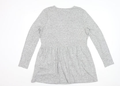 Womens UK Size 16 Dorothy Perkins Grey Tunic Blouse