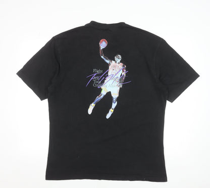 Jordan Men’s Black Flight Graphic T-Shirt L Sports Cotton