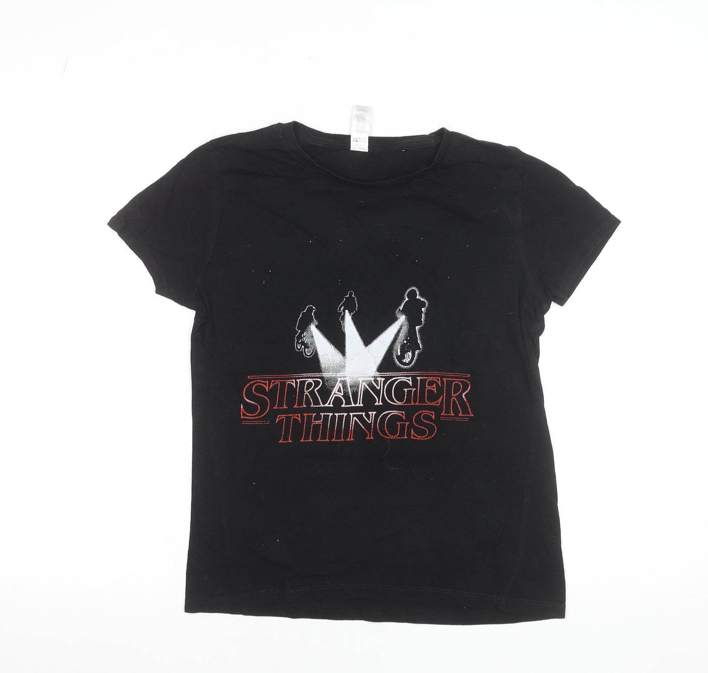 B&C Collection Women's Black Stranger Things T-Shirt Size S Short Sleeve