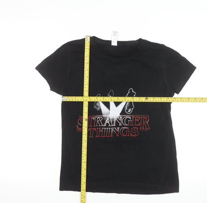 B&C Collection Women's Black Stranger Things T-Shirt Size S Short Sleeve